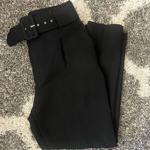 Zara Pants with Fabric Covered Belt